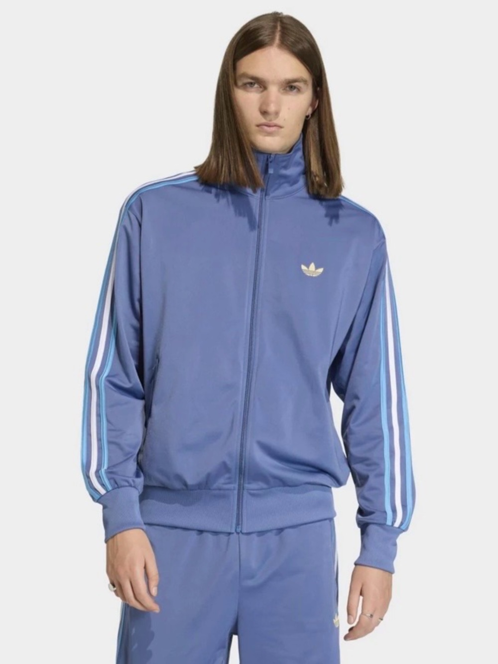 Adidas Originals Firebird Tracksuit Crew Blue White Size Large Jacket Pants - Picture 2 of 12